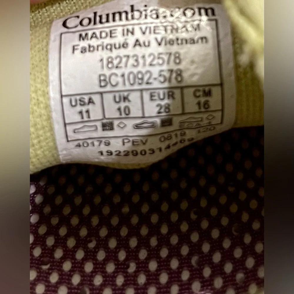 Columbia Girls size 11 slip on mesh purple grey Omni-grip swim shoe